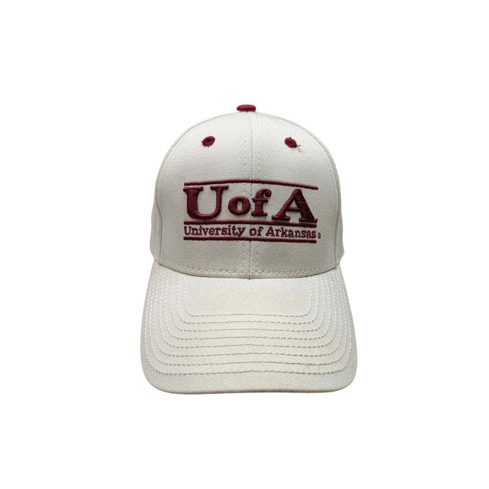 The Game Arkansas Razorbacks Hat Mens White Snapback U of A OSFM